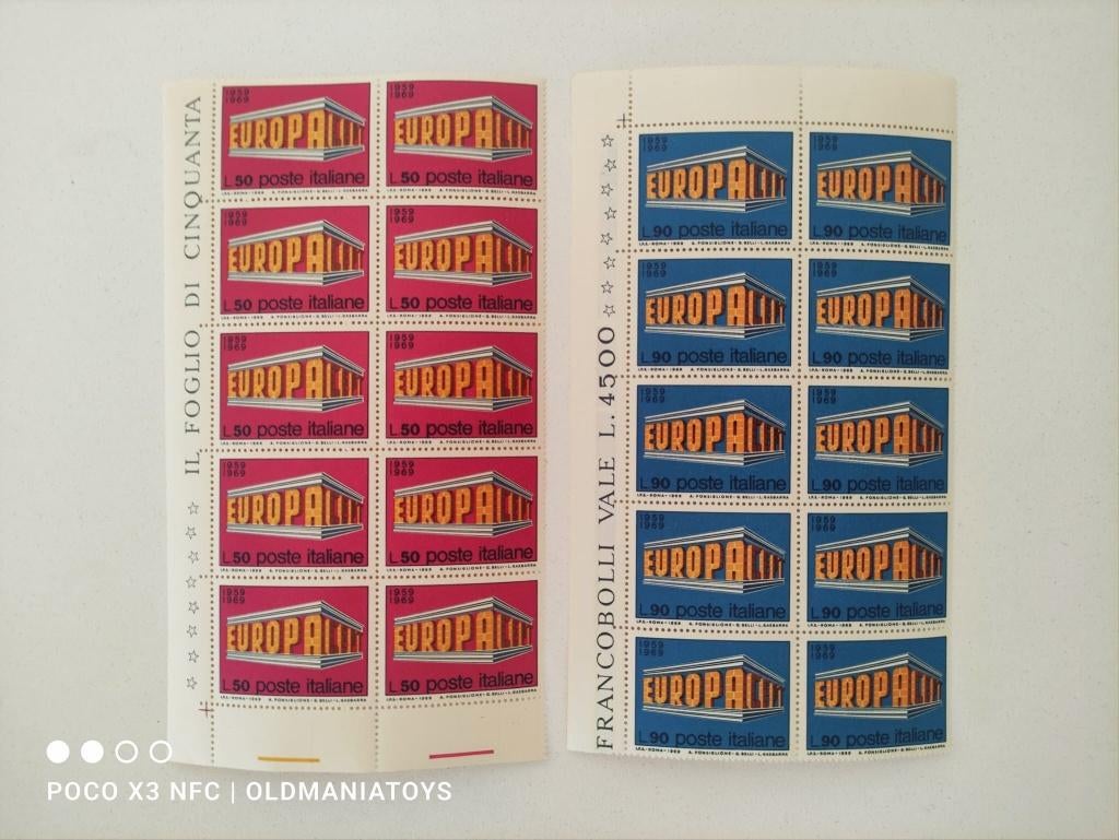 1974 Francobolli Europa L.90 L.50 POSTE ITALIANE, Verzenden, Postfris