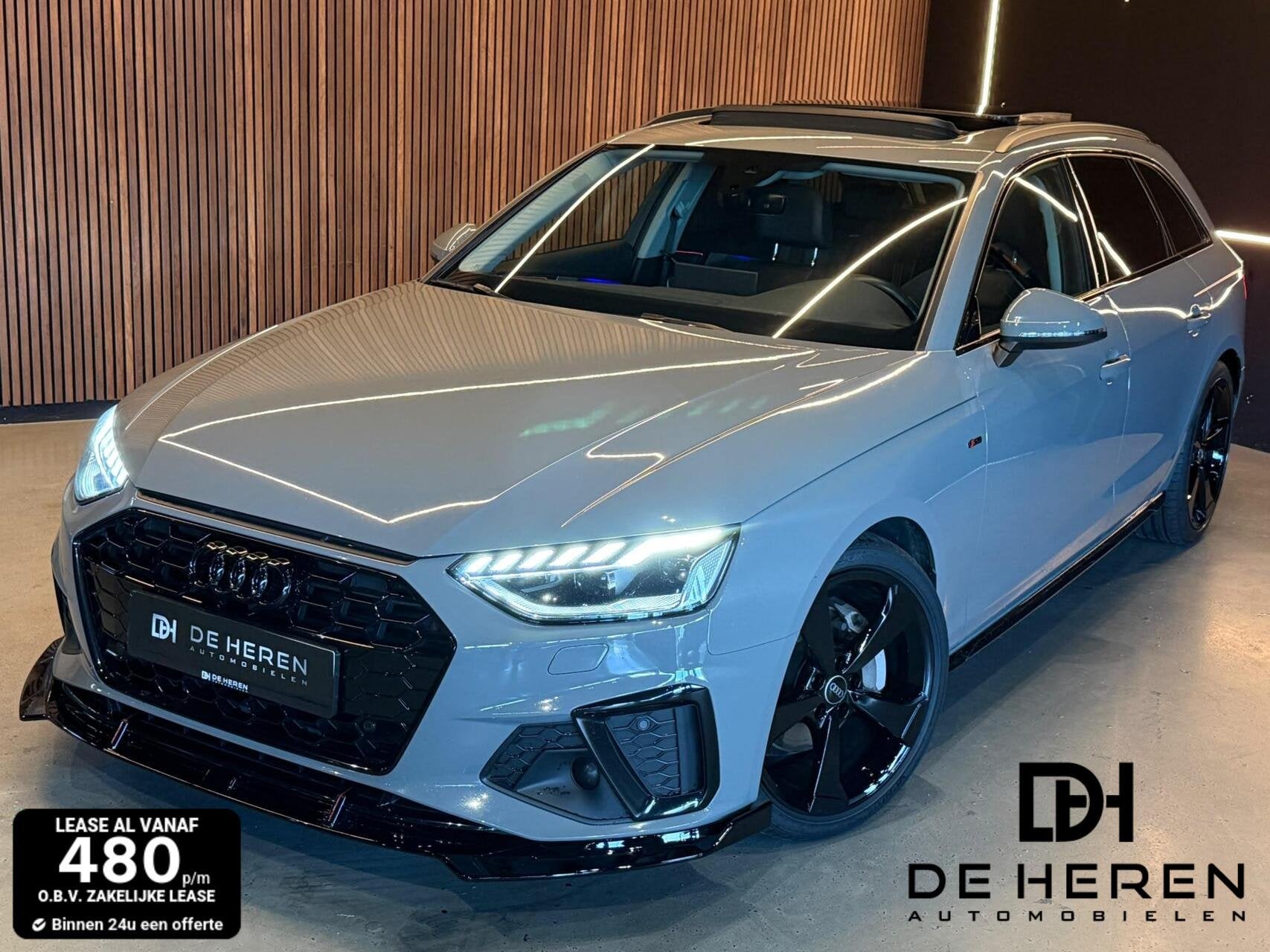 Audi A4 Avant 40 TFSI S4 Look Competition|Pano|B&O|Massage, Auto's, Dealer onderhouden, Gebruikt, Zwart, 4 cilinders