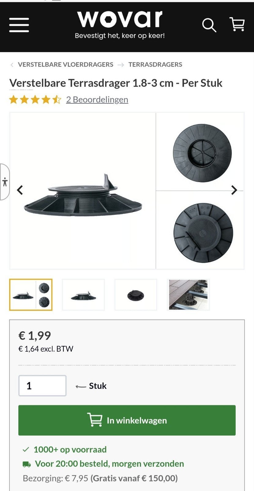 terrasdragers, nieuwe terrasdrager, Ophalen, Nieuw, Kunststof
