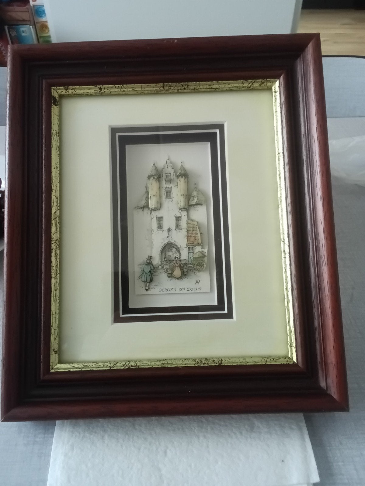 Mooi schilderij van de gevangenpoort in Bergen op Zoom., Ophalen of Verzenden