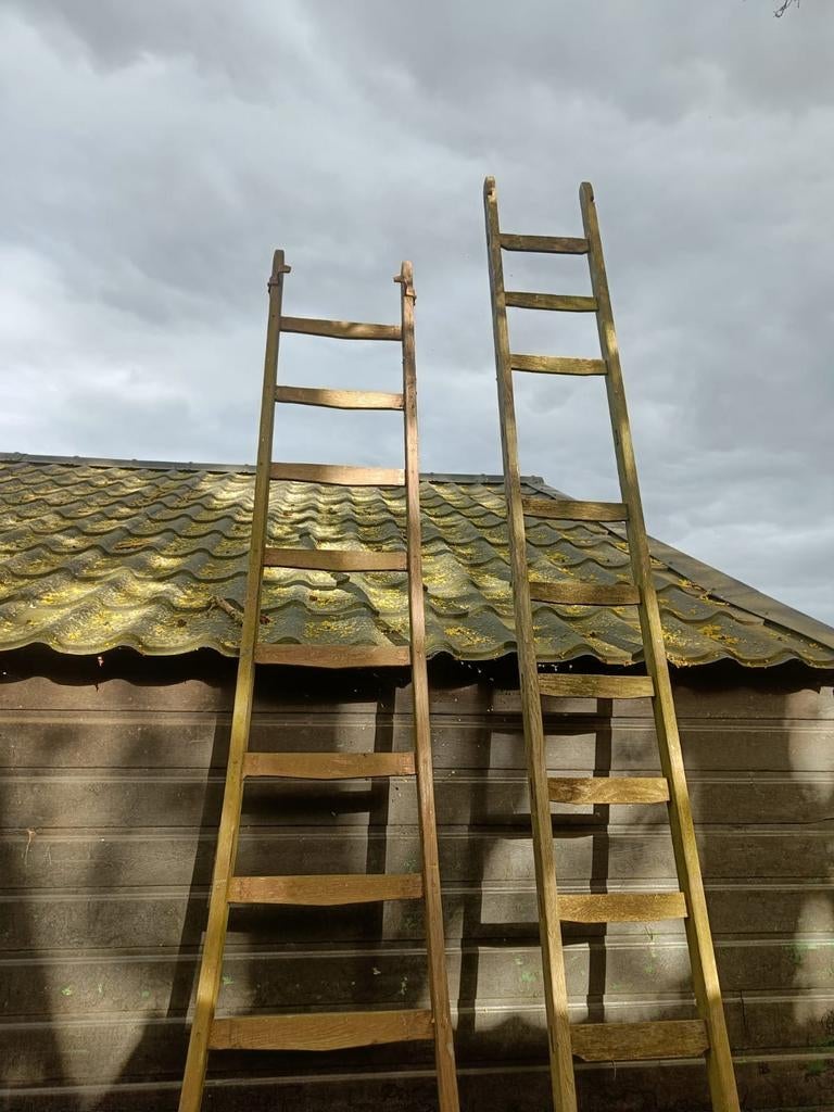 Decoratieve vintage fruitladders, Ophalen, Gebruikt