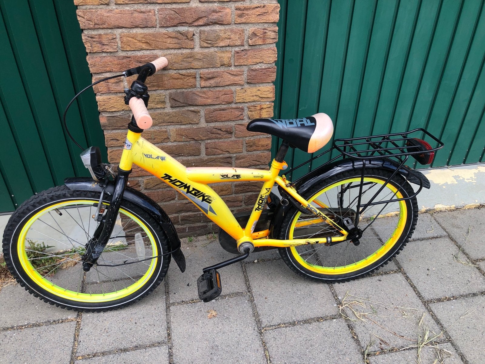Volare Thombike kinderfiets - Geel, 20 inch, Ophalen of Verzenden, Gebruikt, Velgrem, 16 tot 20 inch