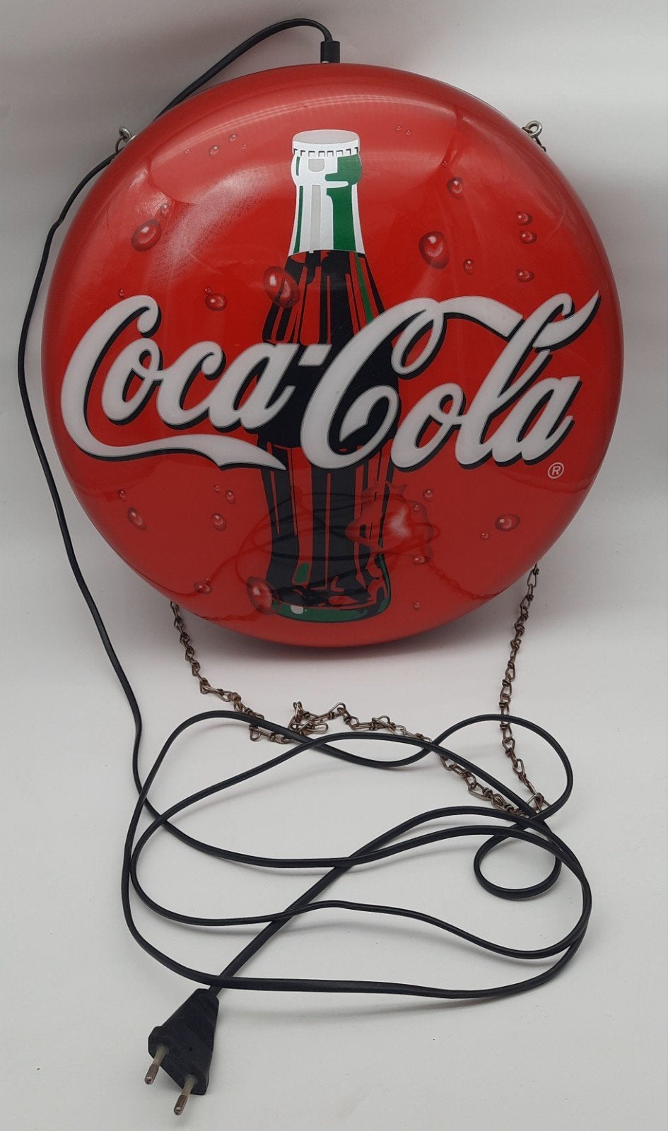 Coca Cola grote ronde lamp lichtreclame 40cm, Verzamelen, Merken en Reclamevoorwerpen, Ophalen of Verzenden, Gebruikt, Lichtbak of (neon) lamp
