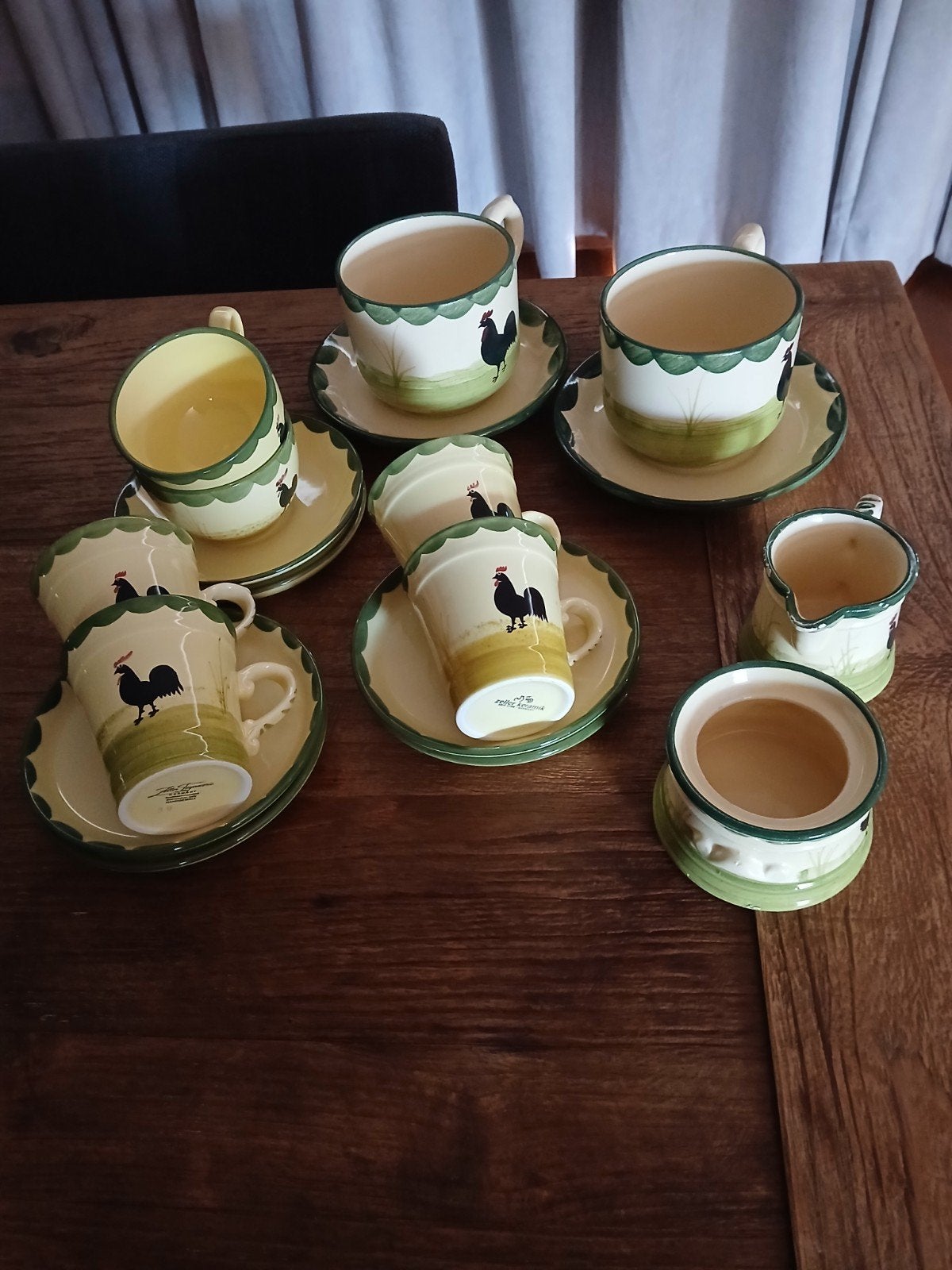 kip en haan servies, Ophalen, Porselein, Overige stijlen, Kop(pen) en/of Schotel(s)