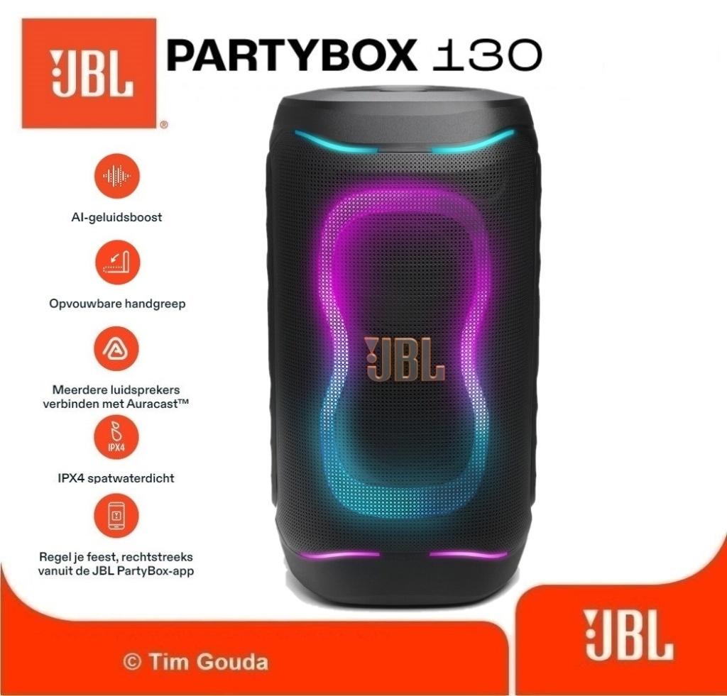 ✅ JBL Partybox 130 - NIEUW, JBL, Overige typen, Nieuw, Ophalen of Verzenden