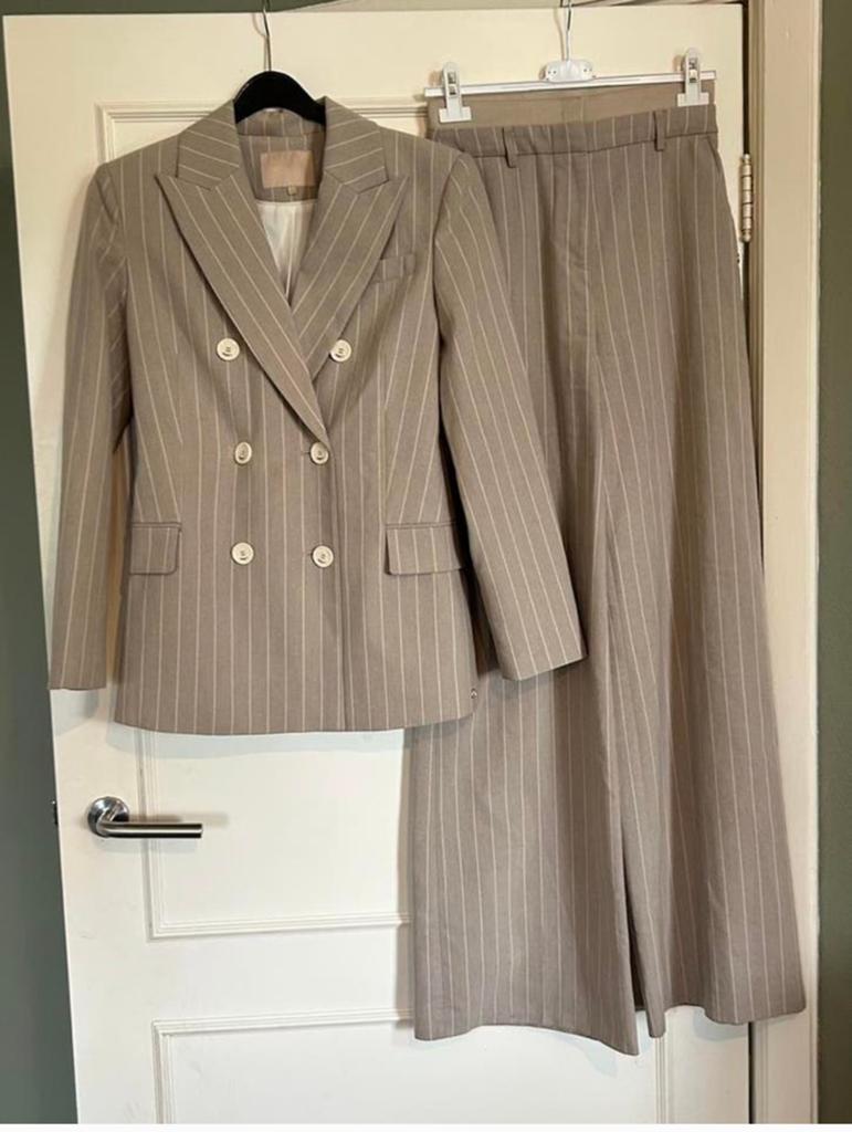 Warm Grey JoshV, Josh V blazer en Wide Leg pantalon S, Kostuum of Pak, Beige, Ophalen of Verzenden, Zo goed als nieuw