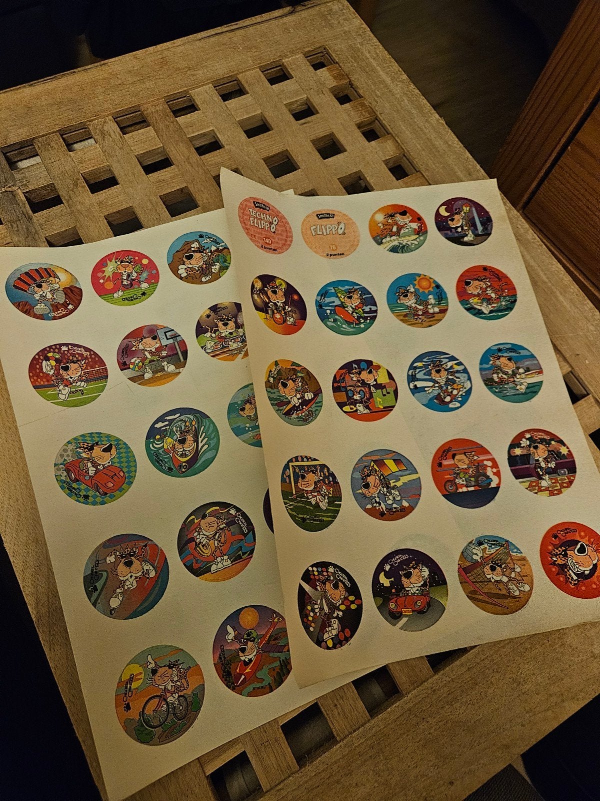 Flippo Chester Stickervellen, Verzamelen, Ophalen of Verzenden