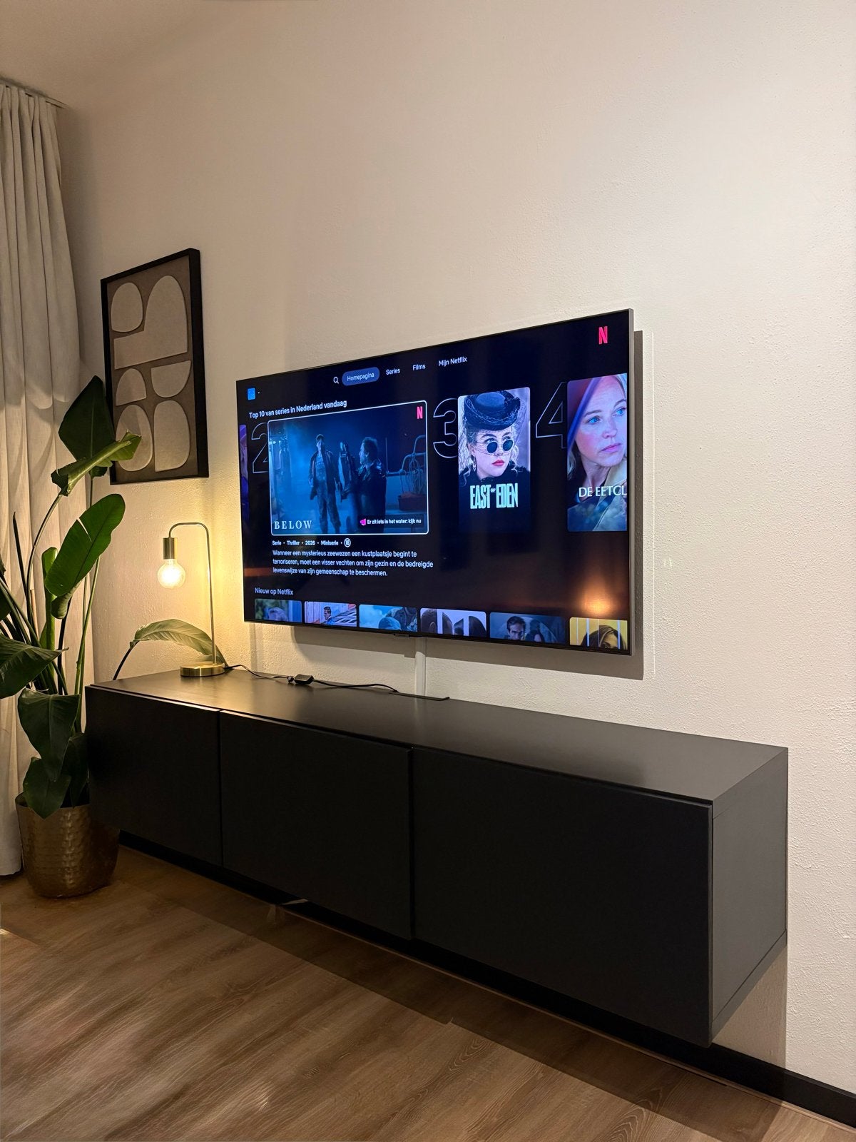 IKEA Besta tv-meubel met deuren - Zwart, Ophalen, Gebruikt, 150 tot 200 cm, Minder dan 100 cm