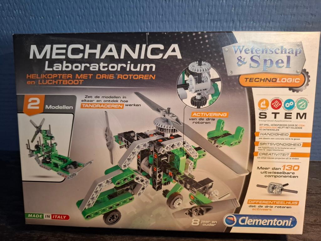 Clementoni Mechanica Laboratorium Helikopter & Luchtboot, Ophalen of Verzenden, Zo goed als nieuw, Overige merken