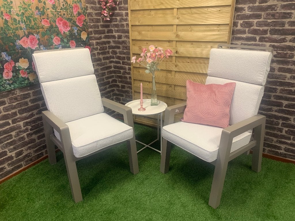 Luxe Tuinstoelen Twee Stuks, Ophalen, Nieuw, Aluminium, Verstelbaar