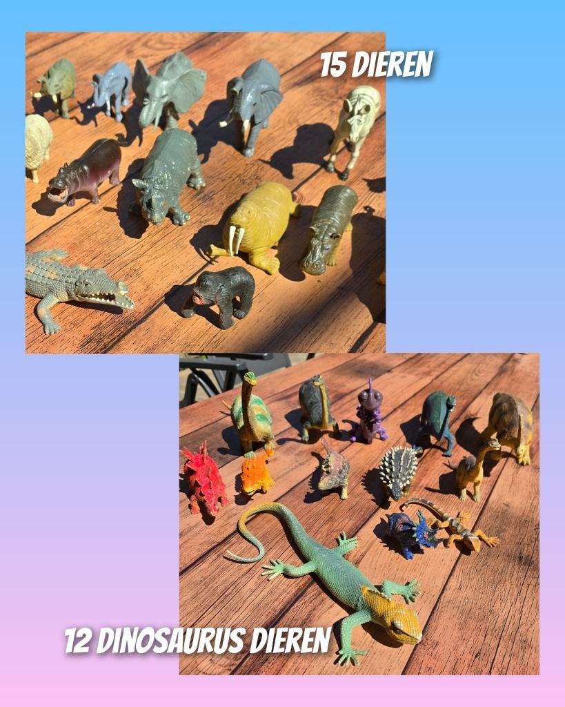 Dino speelgoed en Dierentuin, boerderij dieren speelgoed, Kinderen en Baby's, Speelgoed | Actiefiguren, Ophalen, Gebruikt