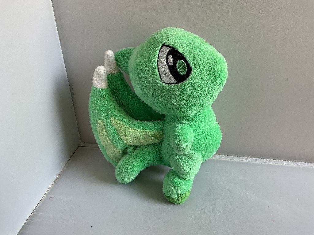 Neopets knuffel met vleugels 19cm, Groen, Overige typen, Ophalen of Verzenden, Zo goed als nieuw
