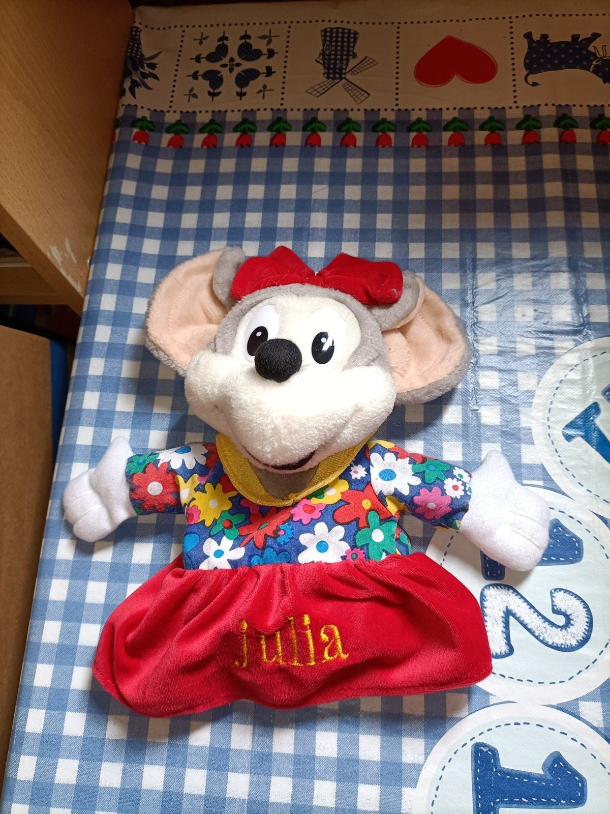 Julia de muis handpop Julianatoren 25 cm groot, Ophalen of Verzenden, Zo goed als nieuw, Overige typen