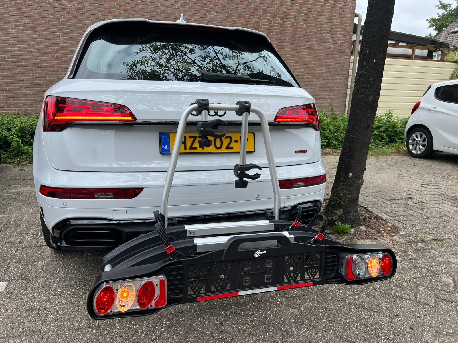 ANWB Touring 2 fietsendrager (kantelbaar en inklapbaar), Auto diversen, Fietsendragers, Ophalen, Gebruikt, 2 fietsen, Trekhaakdrager
