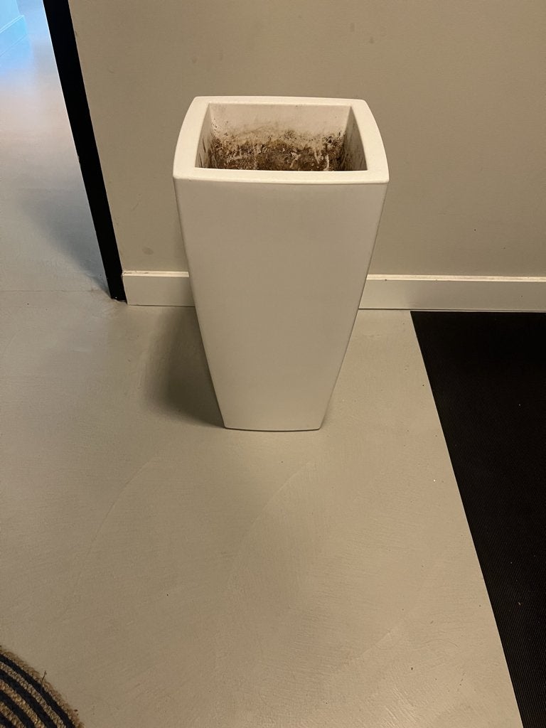Plantenpot wit Elho pure soft square high 30, 9,5 liter, Kunststof, Gebruikt, Balkon, Overige vormen