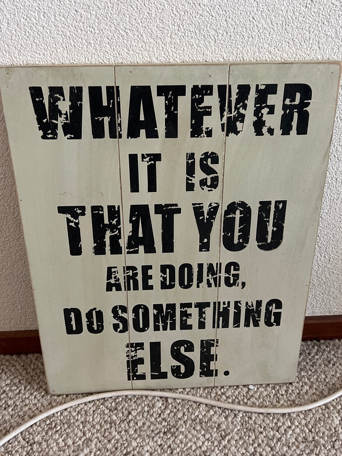 Houten Schilderij met Quote: Do Something Else, 50 – 75, Minder dan 50 cm, Gebruikt, Ophalen of Verzenden