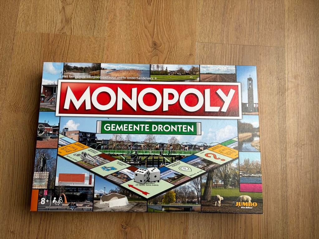 Monopoly Gemeente Dronten, Vijf spelers of meer, Ophalen of Verzenden, Zo goed als nieuw