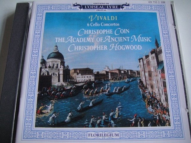 VIVALDI 6 cello concertos CD COIN HOGWOOD L'OISEAU LYRE, Ophalen of Verzenden, Barok, Gebruikt, Orkest of Ballet