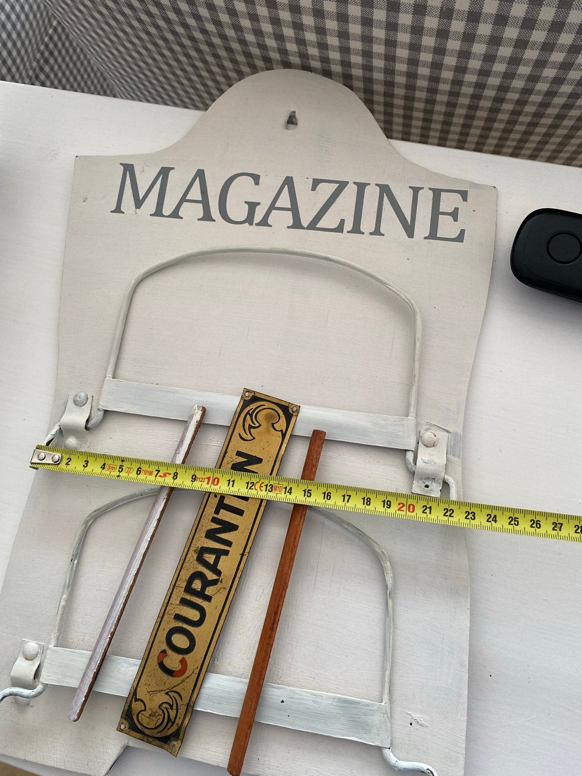 Brocante post rekje / tijdschriftenhouder, Antiek en Kunst, Ophalen
