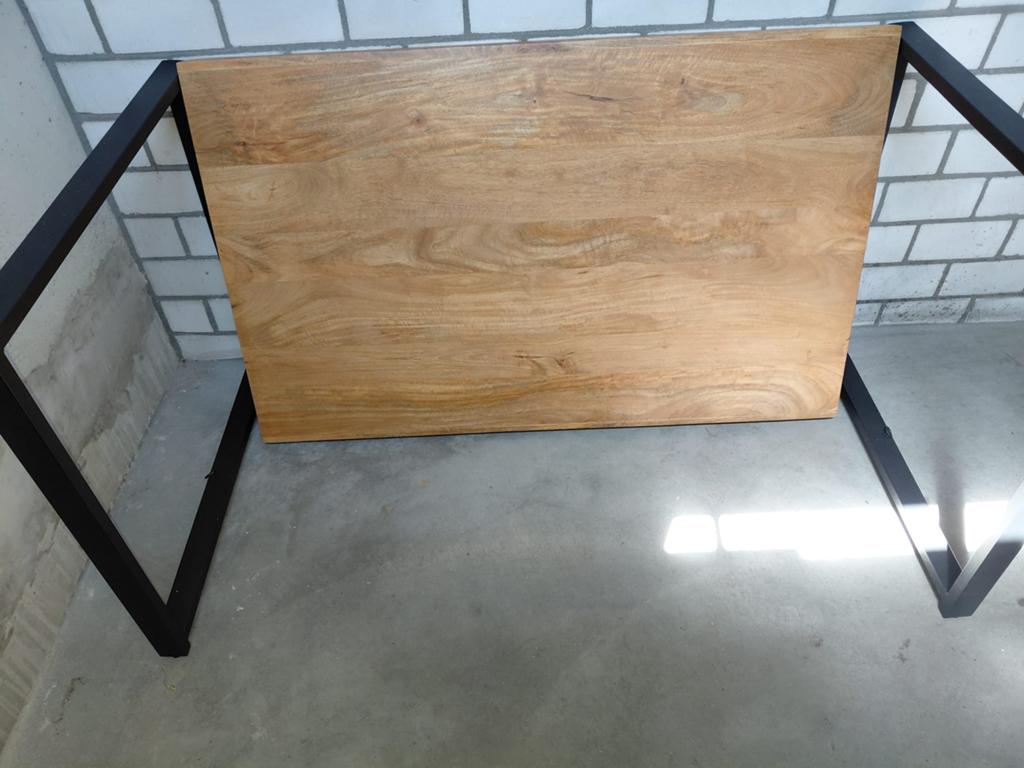 Mango houten tafel, Ophalen, 50 tot 100 cm, Zo goed als nieuw, 150 tot 200 cm