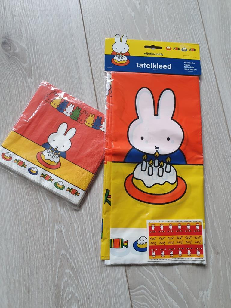 Tafelkleed en servetten  Nijntje. Nieuw, Ophalen of Verzenden, Nieuw, Versiering, Verjaardag
