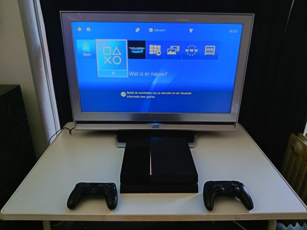 PLAYSTATION 4|512GB HDD|8GB GDDR5, Ophalen, 500 GB, Met 2 controllers, Zo goed als nieuw