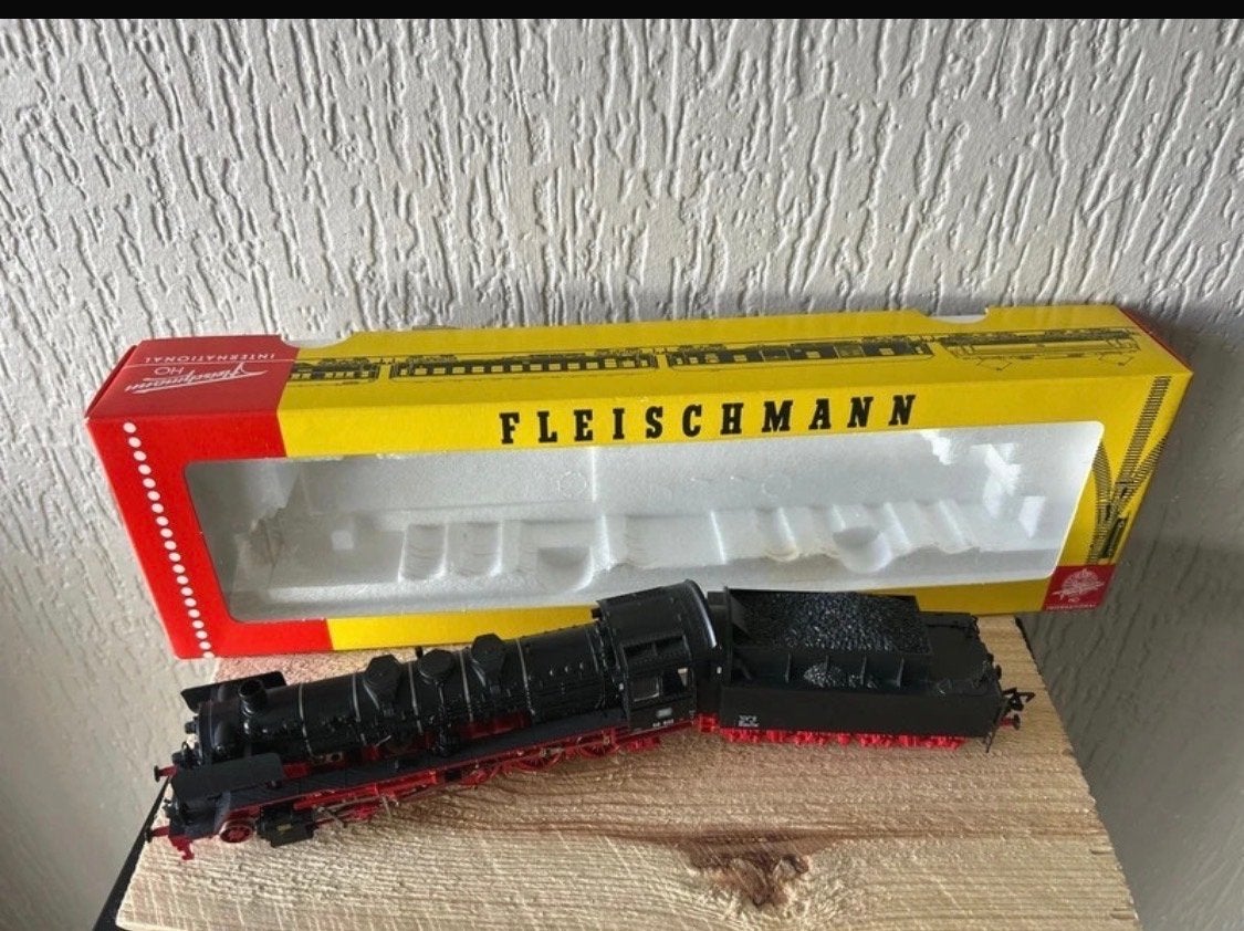 Fleischmann Locomotief 4178 DB 50 622 Zwart/Rood, Verzenden, Fleischmann, Zo goed als nieuw, Analoog
