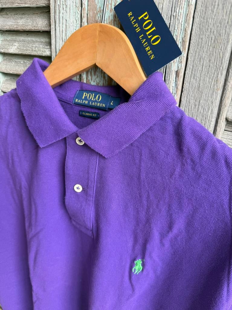 Schitterend RALPH LAUREN polo shirt size L, Kleding | Heren, Polo's, Maat 52/54 (L), Paars, Ophalen of Verzenden, Polo Ralph Lauren