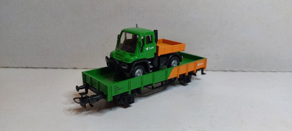 Bam Lage Bakwagon met Unimog *Nieuwstaat* (07), Hobby en Vrije tijd, Wisselstroom, Wagon, Ophalen of Verzenden, Märklin