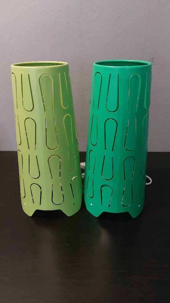 Ikea - 2 KAJUTA - Groene Lampen - Vintage '90, Kunststof, 30 cm, Ophalen of Verzenden, IKEA