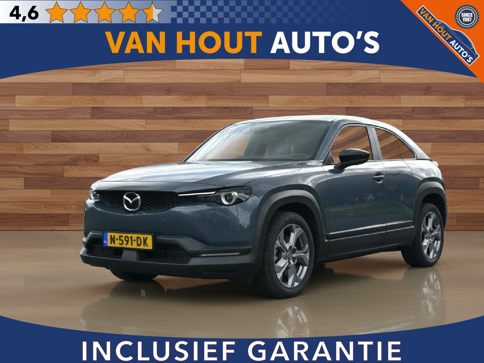 Mazda MX-30 e-SkyActiv 145 36 kWh | SOH 93,94% (bj 2021), Auto's, Stof, Gebruikt, Huisgarantie, 35 kWh