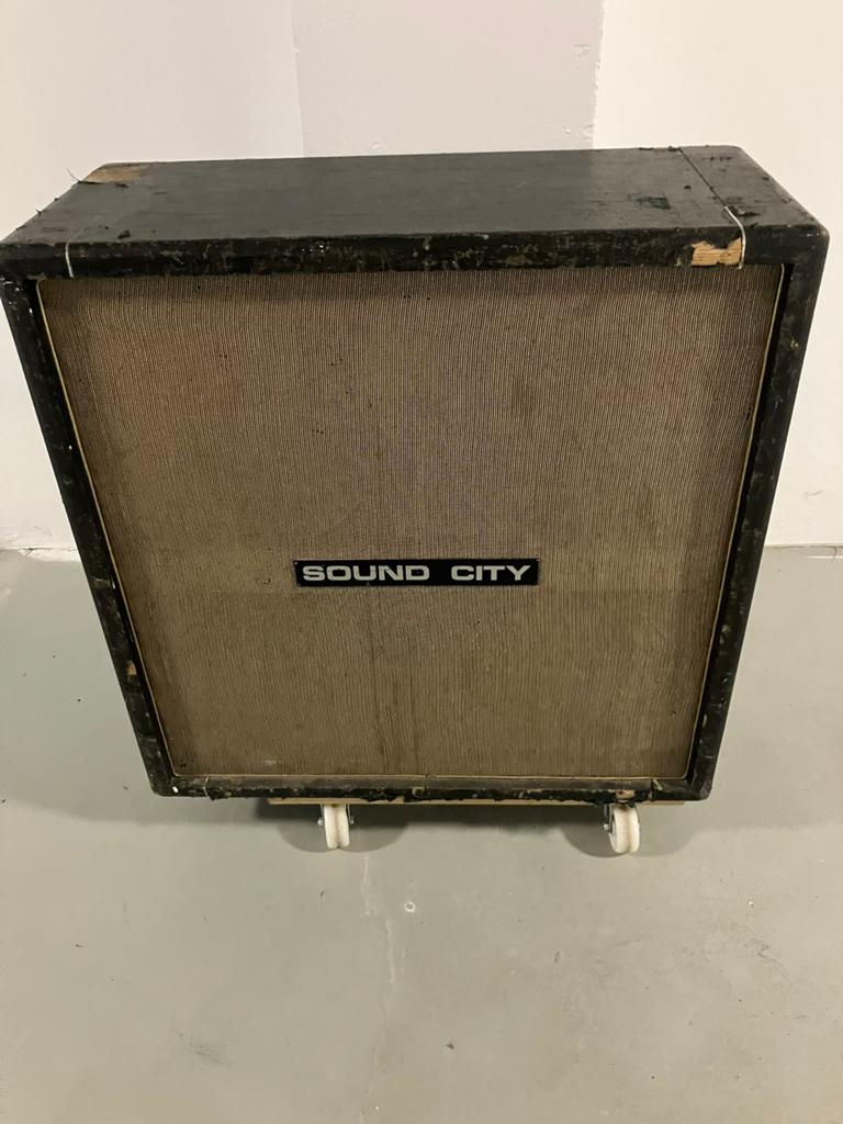 Sound City 4x12 1960’s, Muziek en Instrumenten, Versterkers | Bas en Gitaar, Ophalen of Verzenden, Gebruikt, 100 watt of meer