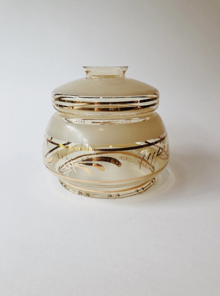 3X VINTAGE GLAZEN LAMPENKAP | GEEL, -, -, Rond, Ophalen of Verzenden