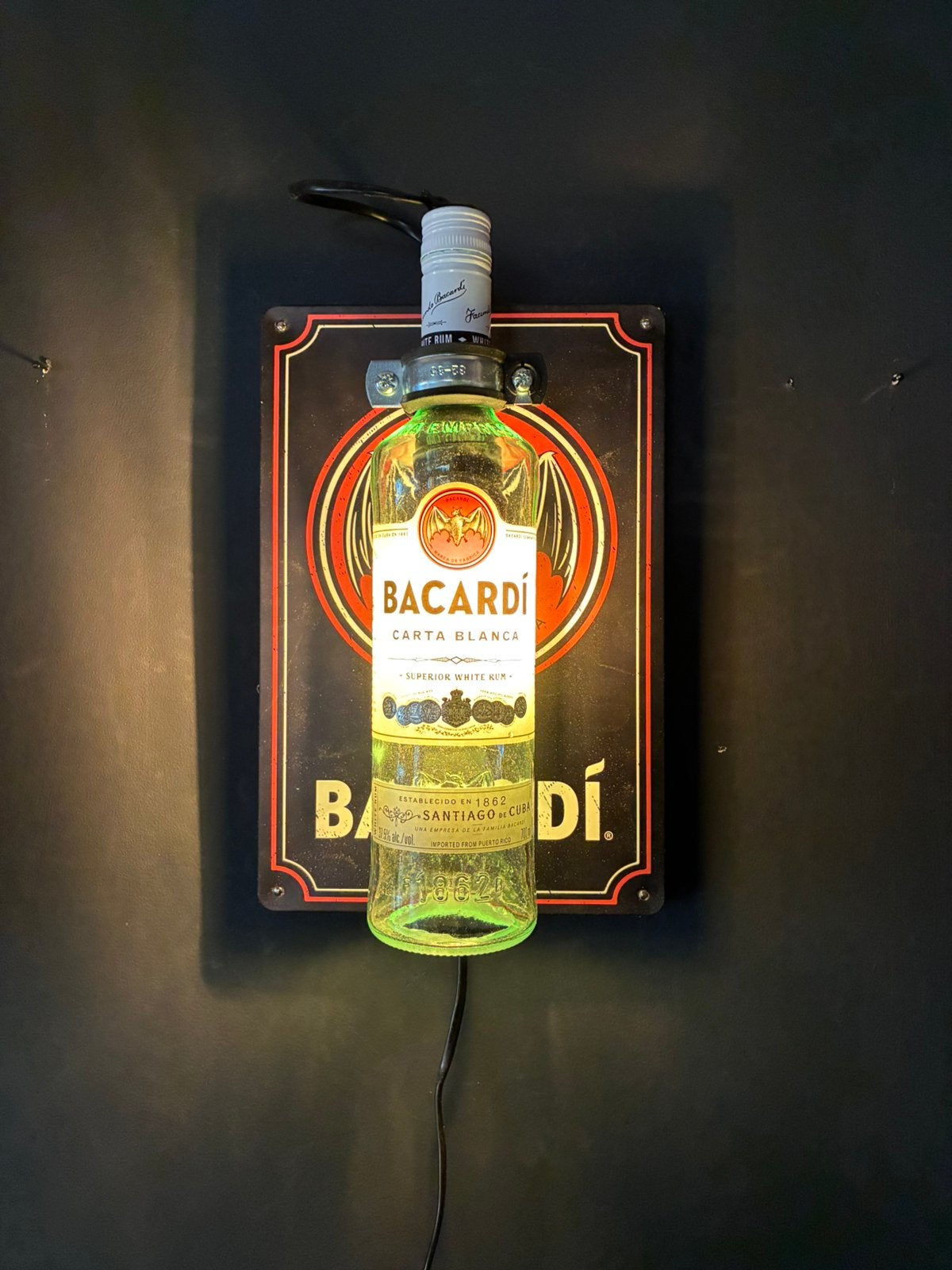 Bacardi Wandlamp, Met schakelaar, Overige merken, Glas, Wandlamp