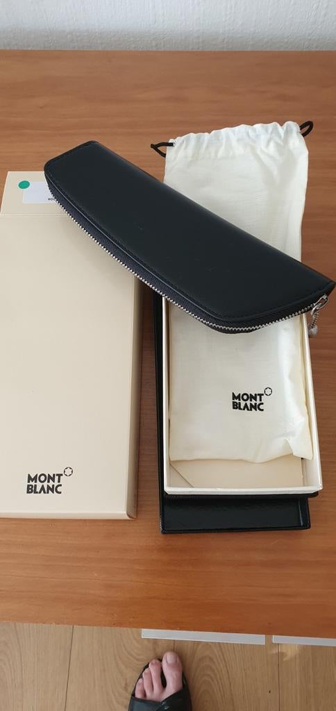 Montblanc Meisterstuck leather 1 pen pouche, Ophalen of Verzenden, Zo goed als nieuw, Balpen, Mont Blanc