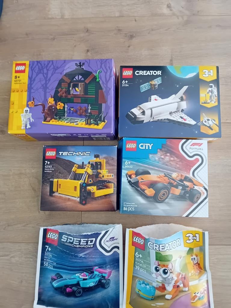 6 complete Lego sets inclusief instructieboekjes, Lego, Compleet, Ophalen of Verzenden, Zo goed als nieuw