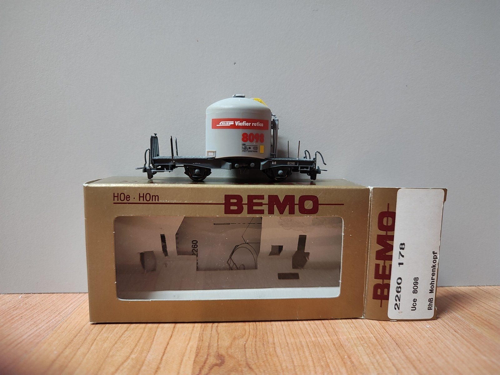 BEMO Uce 8098 RhB Mohrenkopf tankwagon H0m, Hobby en Vrije tijd, Overige merken, Gelijkstroom, Wagon, Ophalen of Verzenden