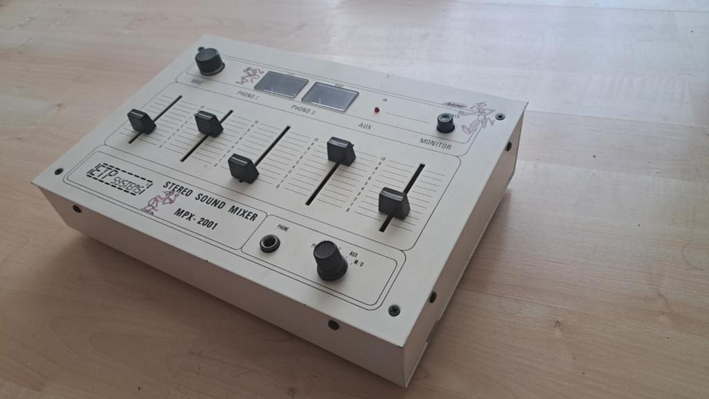 Stereo Sound Mixer MPX-2001 - Roze Panter Stijl, Ophalen of Verzenden, Gebruikt, Minder dan 5 kanalen, Microfooningang