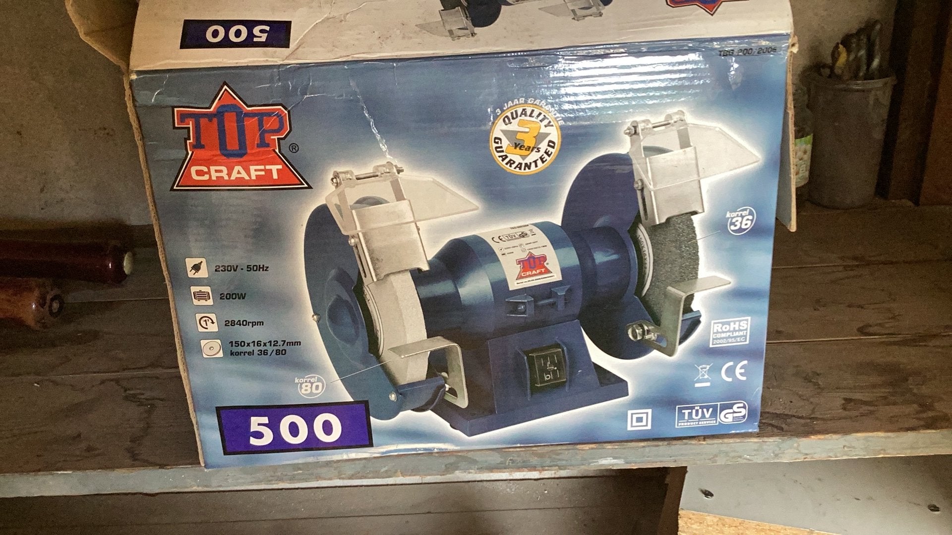 Slijp mc met twee schijven, Ophalen, Zo goed als nieuw, Minder dan 700 watt, Werkbankslijpmachine
