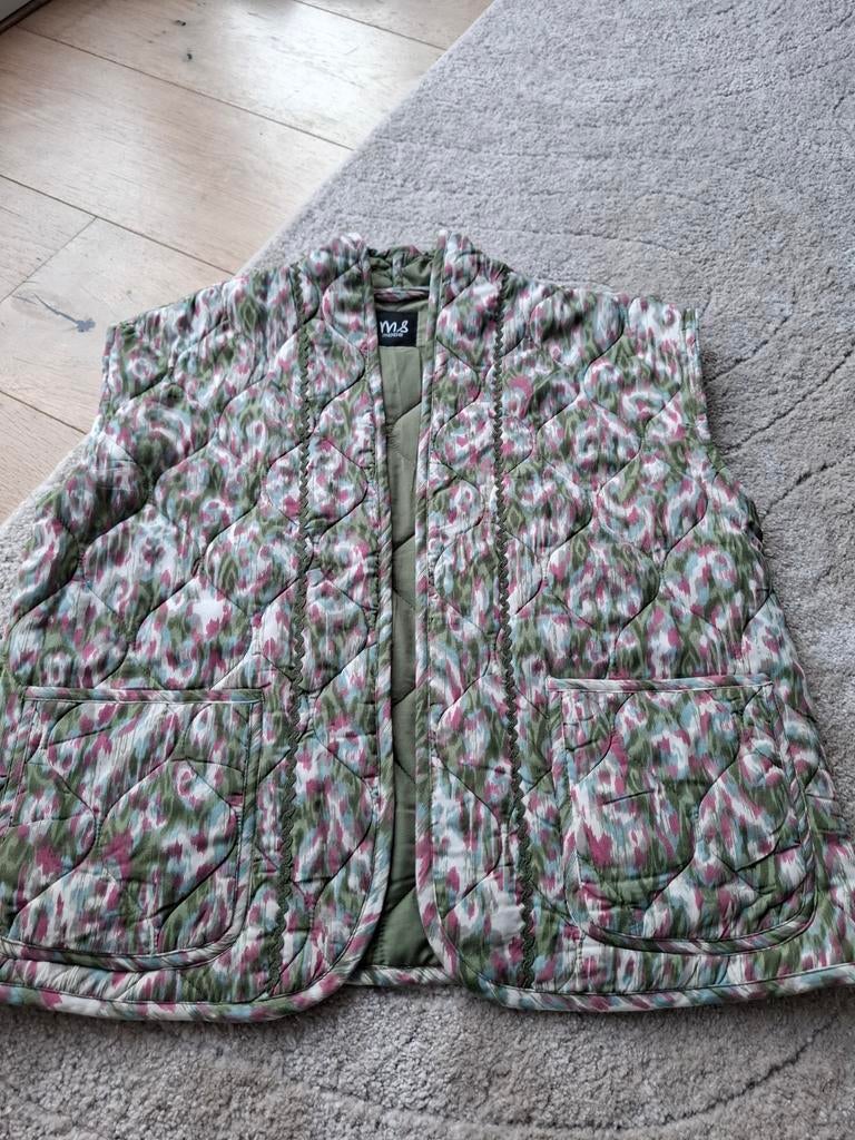 M&S Bodywarmer Gilet Quilted Groen Maat XXL 44, Kleding | Dames, Maat 46/48 (XL) of groter, Ophalen of Verzenden, Zo goed als nieuw