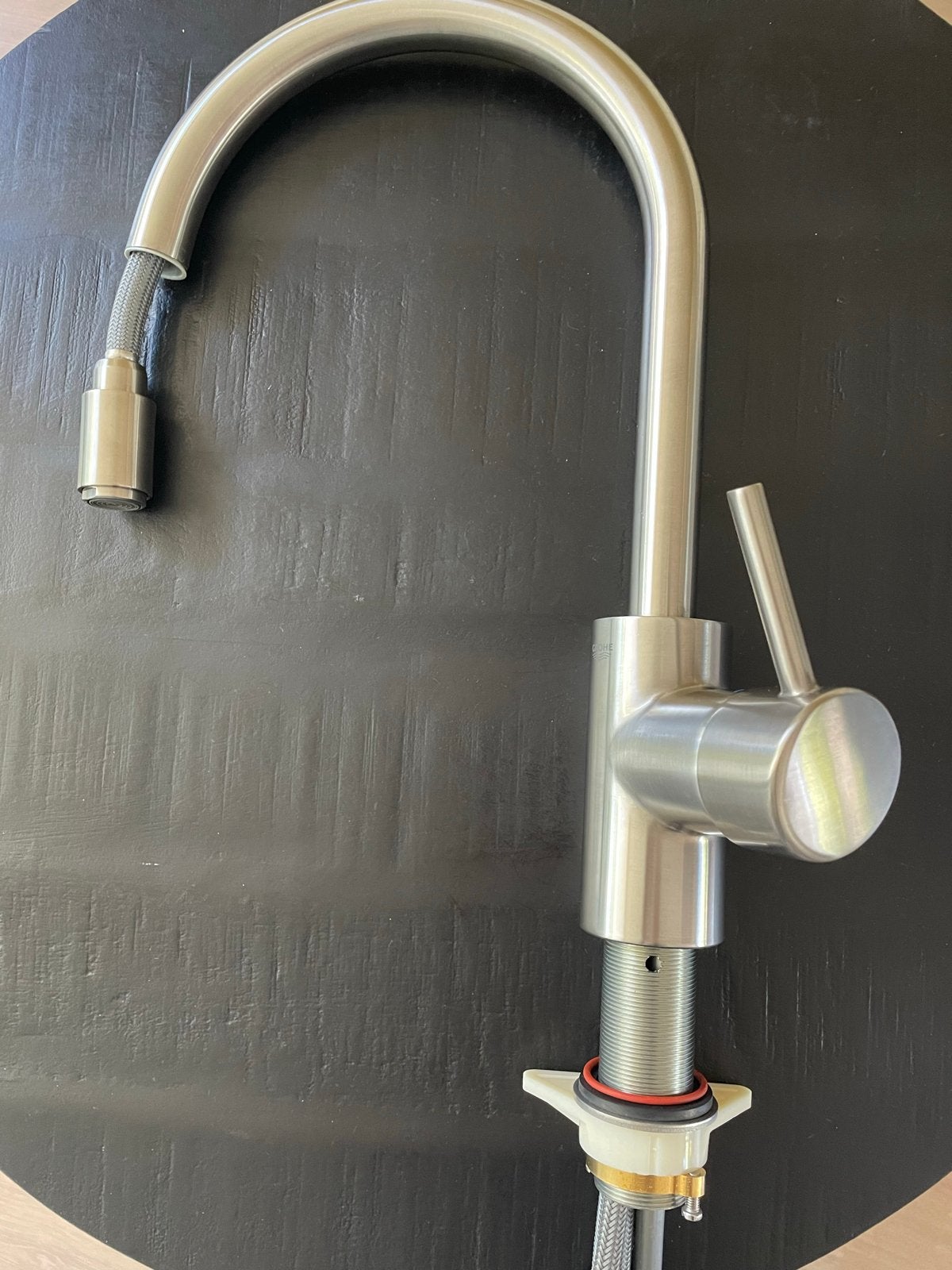 Grohe Keukenmengkraan matChroom met Uittrekbare Uitloop, Huis en Inrichting, Ophalen, Grohe, Zilver, Zo goed als nieuw