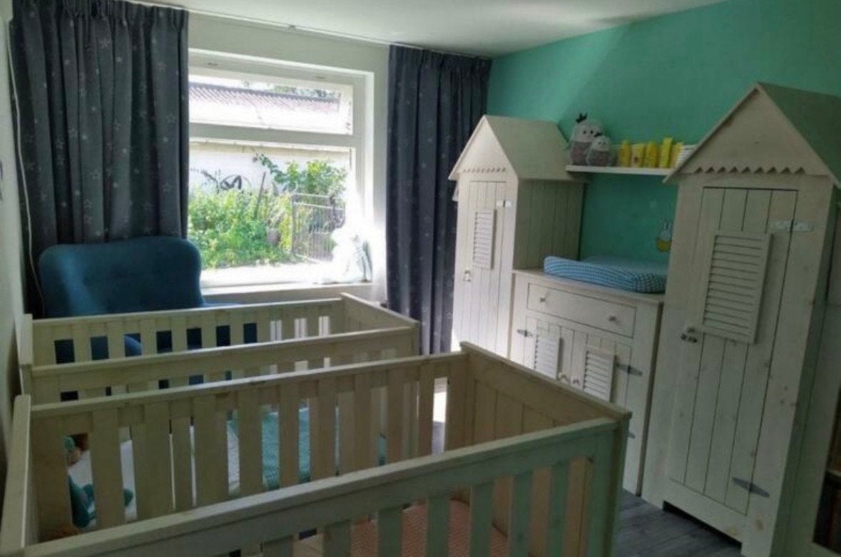 Tweeling slaapkamer compleet ‘strand’, Ophalen, Zo goed als nieuw, Jongetje of Meisje
