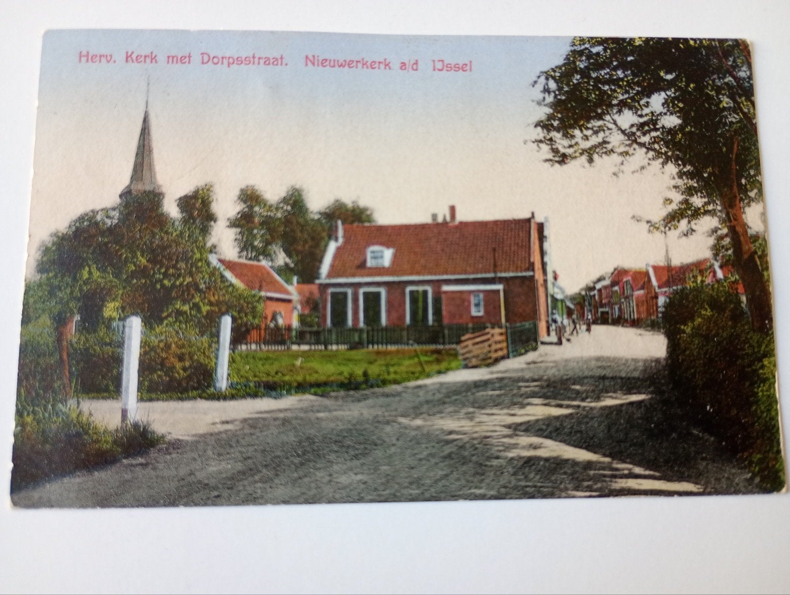 Nieuwerkerk aan den IJssel Dorpsstraat 1928, Verzamelen, Ansichtkaarten | Nederland, Ophalen of Verzenden, 1920 tot 1940, Gelopen
