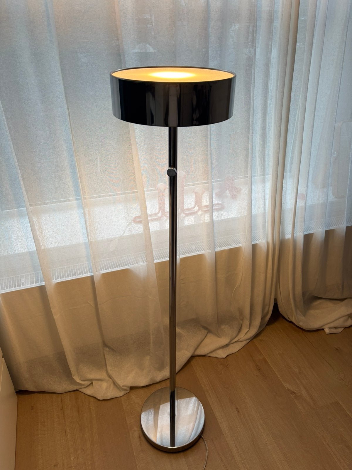 Vintage Ikea Stockholm 2017 Ola Wihlborg Vloer Lamp Chrome, Ophalen, Zo goed als nieuw, 100 tot 150 cm