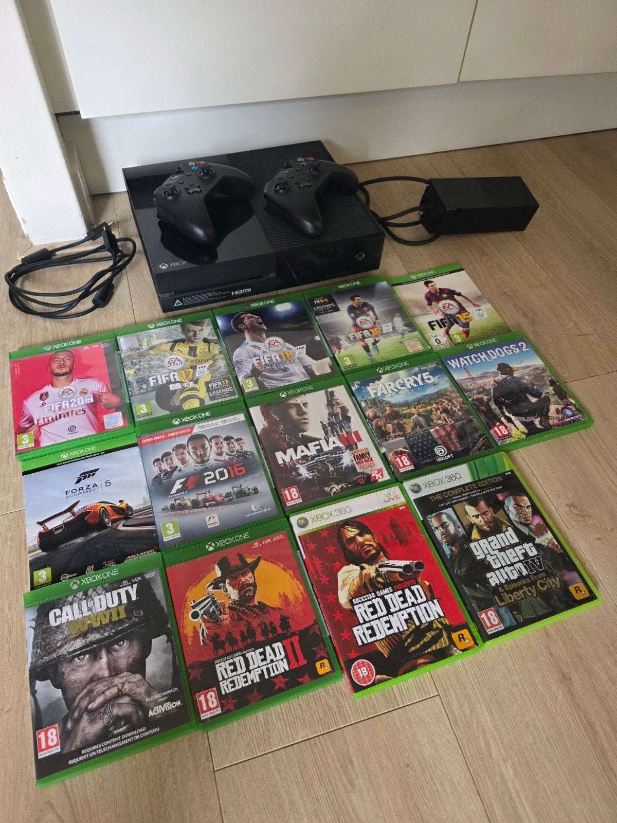 Xbox One 500GB 14 games o.a. COD,  RDR2, 2 controllers!, Xbox One, Met 2 controllers, Ophalen of Verzenden, 500 GB