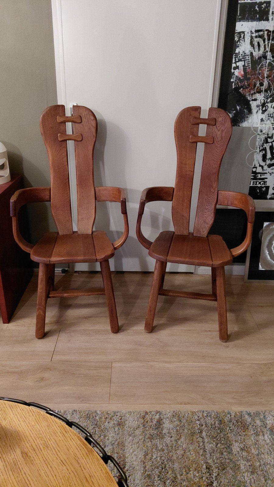 2 Brutalist Stoelen de Puydt Belgie, Ophalen