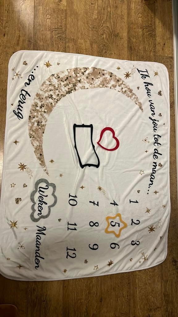 Bijzonder baby fotos deken, Kinderen en Baby's, Ophalen of Verzenden, Zo goed als nieuw, 100 cm of meer, Deken