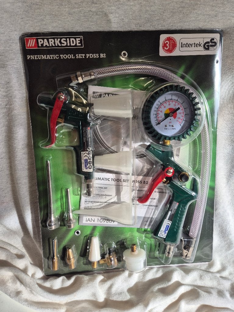 Parkside compressor accessories set nieuw, Doe-het-zelf en Verbouw, Ophalen, 6 tot 10 bar, Nieuw, Minder dan 200 liter/min