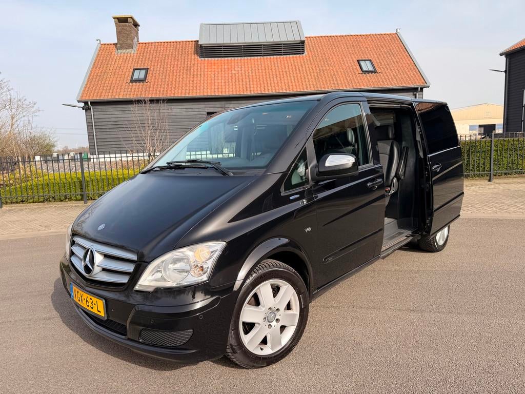 Mercedes-Benz Viano 3.0 CDI V6 AMBIENTIE 5 PERS DUBBEL-CABIN, Auto's, Euro 5, Achterwielaandrijving, Gebruikt, Zwart