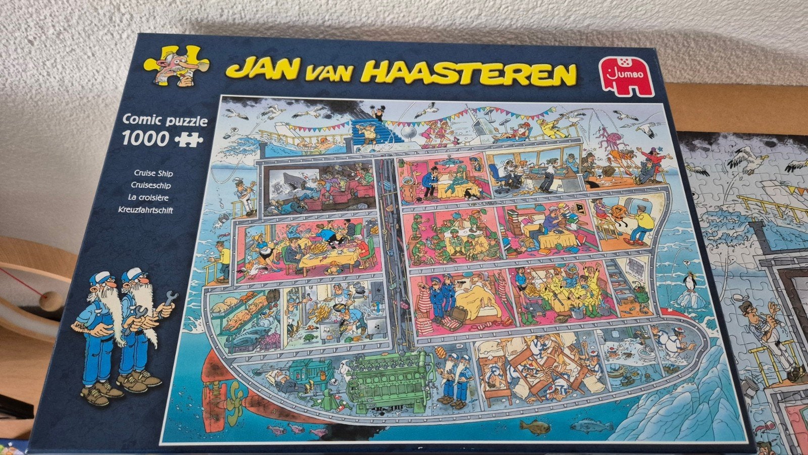 Jan van Haasteren Comic Puzzel - Cruise Ship 1000 stukjes, Ophalen, 500 t/m 1500 stukjes, Zo goed als nieuw, Legpuzzel